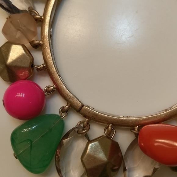 Set of two Boho bracelets gold multi color NEW - Picture 3 of 7